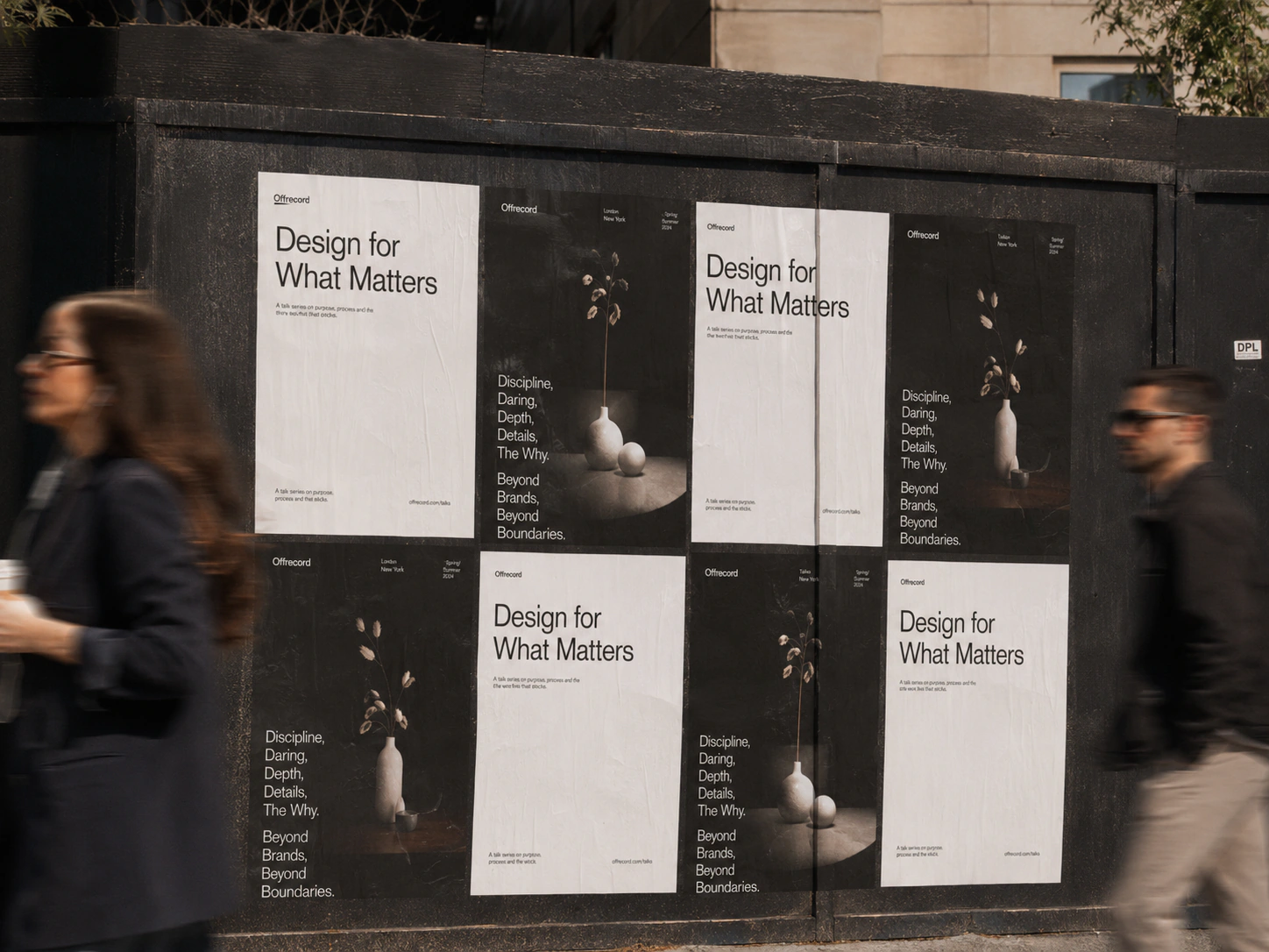 A campaign system installed on a public street
