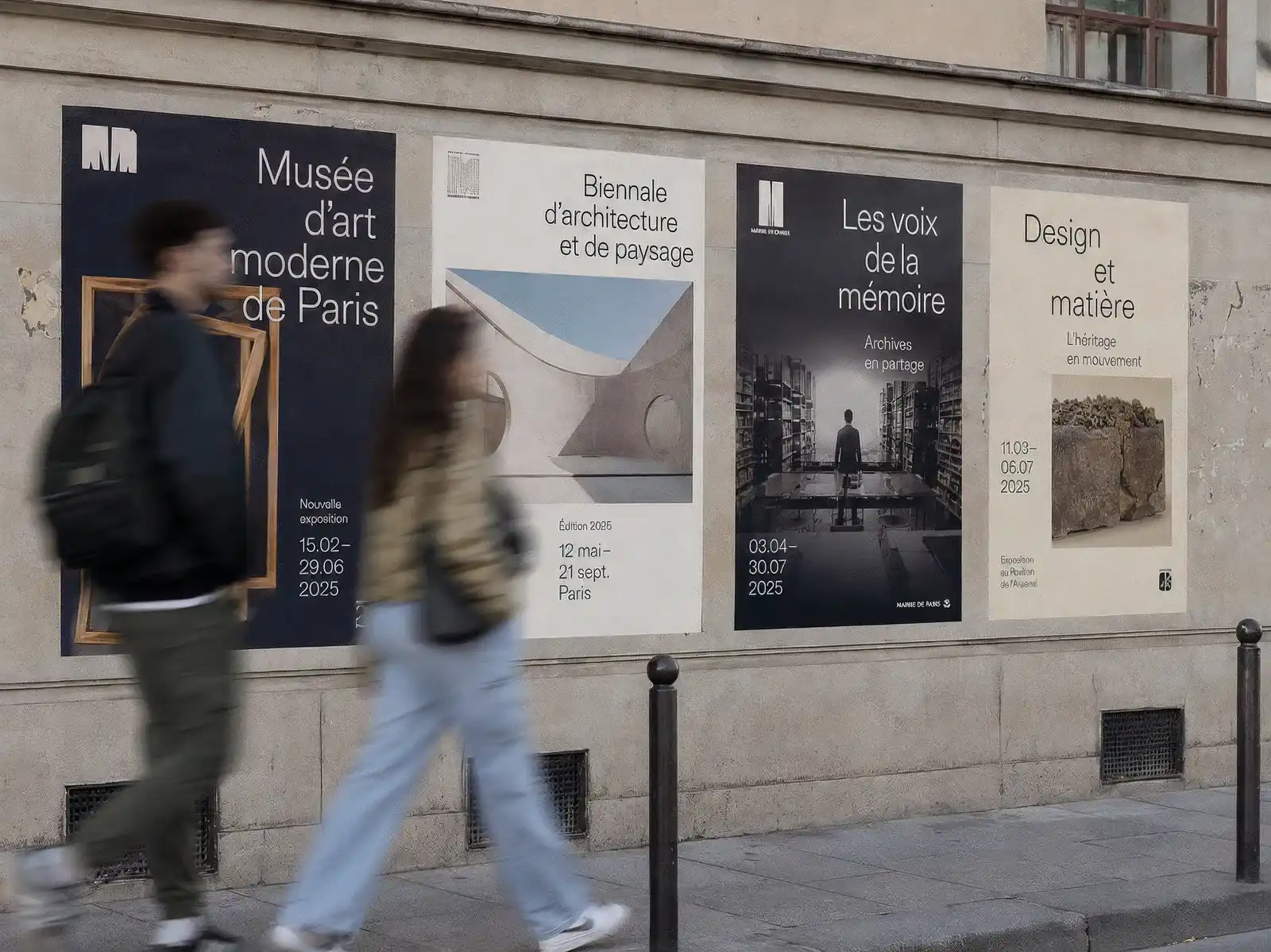 A campaign system installed on a public street in Paris